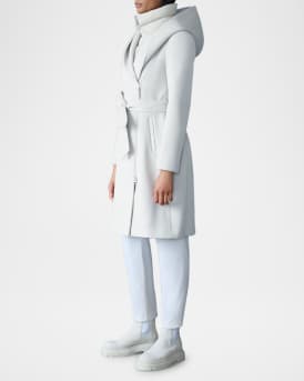 Shia 2-in-1 Double-Face Wool Coat with Removable Bib