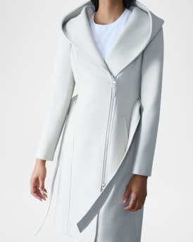 Shia 2-in-1 Double-Face Wool Coat with Removable Bib