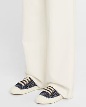 Domino FF Chenille Jacquard Low-Top Sneakers