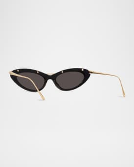 Signature Acetate & Metal Cat-Eye Sunglasses