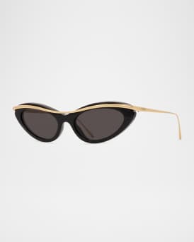 Signature Acetate & Metal Cat-Eye Sunglasses