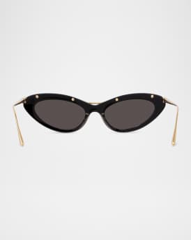 Signature Acetate & Metal Cat-Eye Sunglasses