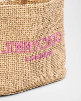 Mini Metallic Raffia Beach Tote Bag