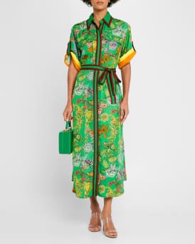 Fiesta Belted Midi Shirtdress