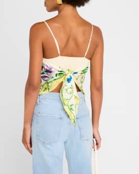 Flores Cropped Scarf Top