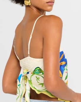 Flores Cropped Scarf Top