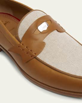 Men's Granariso Leather and Canvas Penny Loafers