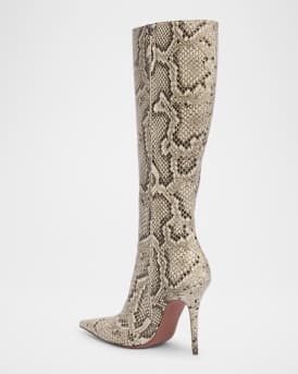Barbara Snake-Embossed Stiletto Boots