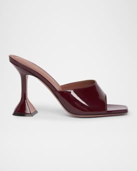 Lupita Patent Pedestal Mule Sandals