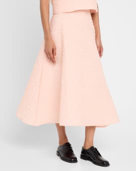 Bubble 3D Organza A-Line Midi Skirt