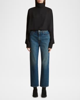 Abigail Gemstone Button Straight Leg Jeans