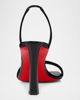Condora Leather Red Sole Slingback Sandals