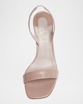 Condora Leather Red Sole Slingback Sandals