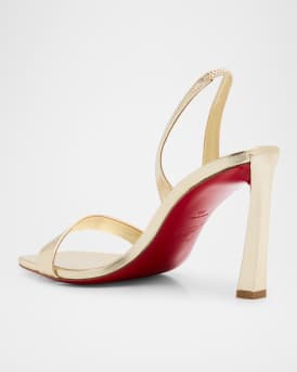 Condora Metallic Red Sole Slingback Sandals