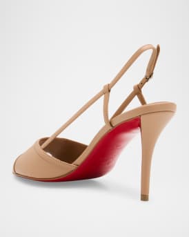 Miss Z Leather Red Sole Slingback Sandals