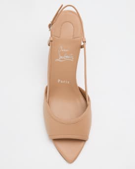 Miss Z Leather Red Sole Slingback Sandals