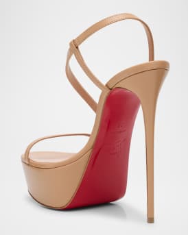 Rosalie Red Sole Platform Slingback Sandals