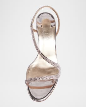 Rosalie Strass Red Sole Slingback Sandals