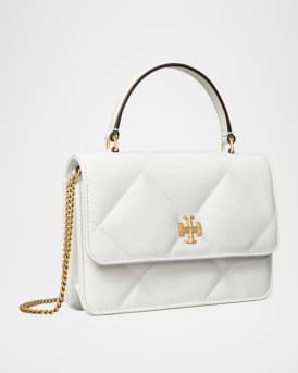 Kira Mini Quilted Leather Top-Handle Bag