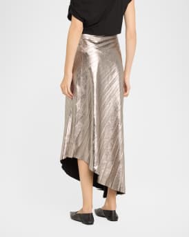 Tracy Metallic Vegan Leather Skirt