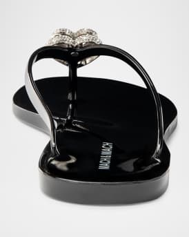 Double Heart Rubber Thong Sandals