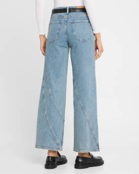 Getty Twist Seam Wide-Leg Jeans