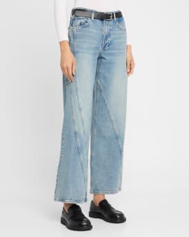Getty Twist Seam Wide-Leg Jeans