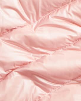 Girl's Metallic Embroidered Pony Puffer Coat, Size 9M-24M