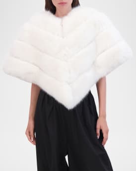 Fox-Like Faux Fur Cape