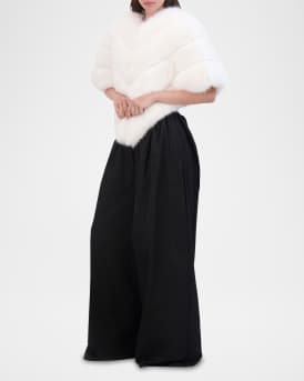 Fox-Like Faux Fur Cape