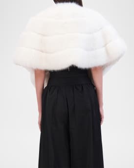 Fox-Like Faux Fur Cape