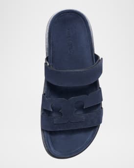 Ines Suede Triple-Band Sport Mule Sandals