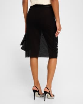 Rhinestone Splash Tulle Skirt