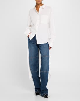 Apex Button-Front High-Low Shirt