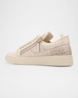 Men's Orei Croc-Effect Leather Low-Top Sneakers