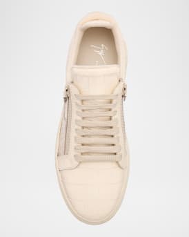 Men's Orei Croc-Effect Leather Low-Top Sneakers