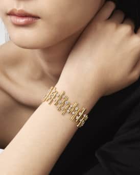 Barre Small 18K Yellow Gold Multi-Row Diamond Bracelet 