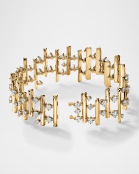 Barre Small 18K Yellow Gold Multi-Row Diamond Bracelet 