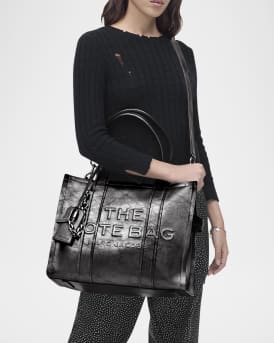 The Large Distressed Leather Tote Bag