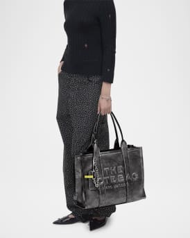 The Large Distressed Leather Tote Bag