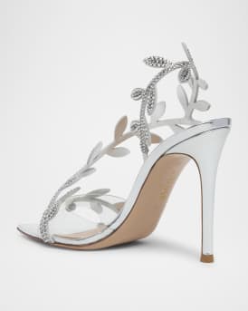 Crystal Branch Slingback Cocktail Sandals