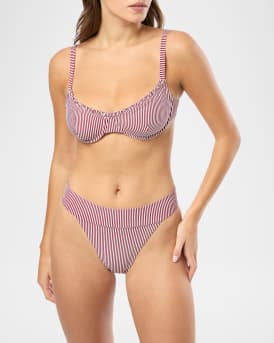 Seersucker Stripe Marilyn Bikini Top