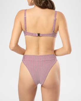 Seersucker Stripe Marilyn Bikini Top