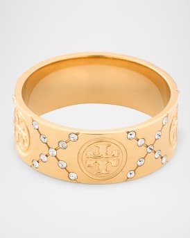 T Monogram Pavé Ring, Size 7