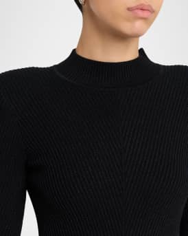 Sydonie Sparkly Knit Mock-Neck Mini Dress