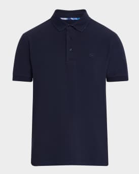 Men's Printed-Undercollar Polo Shirt