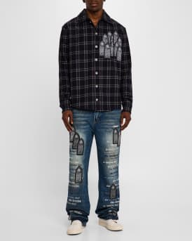 Men's Scripture Embroidered Jeans