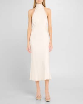 Satin Strass Platform Stiletto Slide Sandals