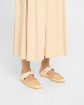 Reka Raffia and Leather Flats