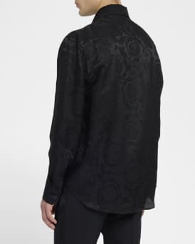 Men's Barocco Jacquard Dress Shirt